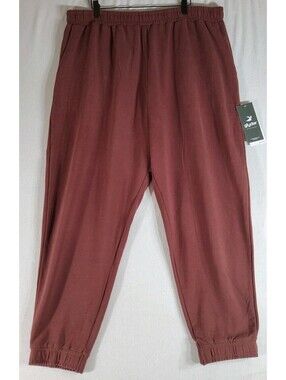 Glyder Vtg Oversized Jogger Pants Women's 3x Cabernet New With Tag $84 Retail